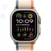 Apple Watch Ultra 2 GPS + Cellular 49mm Titanium Case with Beige Orange Trail Loop S/M – Middle East Version