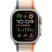 Apple Watch Ultra 2 GPS + Cellular 49mm Titanium Case with Beige Orange Trail Loop M/L – Middle East Version