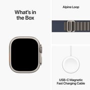 Apple Watch Ultra 2 GPS + Cellular 49mm Titanium Case with Blue Alpine Loop S – Middle East Version