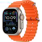 Apple Watch Ultra 2 GPS + Cellular 49mm Titanium Case with Orange Ocean Band – Middle East Version