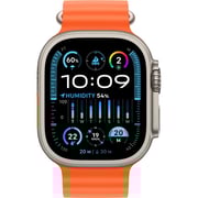 Apple Watch Ultra 2 GPS + Cellular 49mm Titanium Case with Orange Ocean Band – Middle East Version