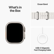 Apple Watch Ultra 2 GPS + Cellular 49mm Titanium Case with White Ocean Band – Middle East Version