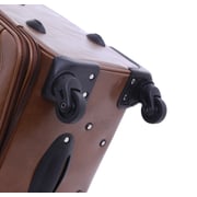 Para John 3pcs Buffalos Trolley Luggage Set Brown