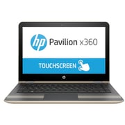 HP Pavilion x360 13-U100NE Convertible Touch Laptop - Core i3 2.4GHz 4GB 500GB+8GB Shared Win10 13.3inch FHD Gold