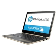 HP Pavilion x360 13-U100NE Convertible Touch Laptop - Core i3 2.4GHz 4GB 500GB+8GB Shared Win10 13.3inch FHD Gold