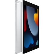 iPad الجيل التاسع (2021) واي فاي 64 جيجابايت 10.2 بوصة فضي (فيس تايم - المواصفات الدولية)