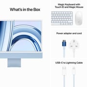 Apple iMac 24-inch (2023) - M3 with 8-Core CPU / 8GB RAM / 512GB SSD / 10-Core GPU / macOS Sonoma / English & Arabic Keyboard / Blue / Middle East Version