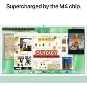 Apple iMac 24-inch (2024) - M4 with 8-Core CPU / 16GB RAM / 256GB SSD / 8-core GPU / macOS Sequoia / English & Arabic Keyboard / Green / Middle East Version