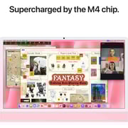 Apple iMac 24-inch (2024) - M4 with 10-Core CPU / 16GB RAM / 512GB SSD / 10-core GPU / macOS Sequoia / English & Arabic Keyboard / Pink / Middle East Version