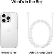 Apple iPhone 16 Pro (256GB) - White Titanium Middle East Version with FaceTime