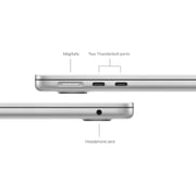 Apple MacBook Air 13-inch (2024) - M3 with 8-core CPU / 8GB RAM / 256GB SSD / 8-core GPU / macOS Sonoma / English & Arabic Keyboard / Silver / Middle East Version