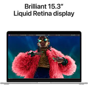 Apple MacBook Air 15-inch (2024) - M3 with 8-core CPU / 8GB RAM / 256GB SSD / 10-core GPU / macOS Sonoma / English & Arabic Keyboard / Silver / Middle East Version