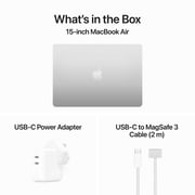 Apple MacBook Air 15-inch (2024) - M3 with 8-core CPU / 8GB RAM / 256GB SSD / 10-core GPU / macOS Sonoma / English & Arabic Keyboard / Silver / Middle East Version