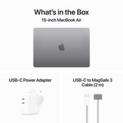 Apple MacBook Air 15-inch (2024) - M3 with 8-core CPU / 8GB RAM / 512GB SSD / 10-core GPU / macOS Sonoma / English & Arabic Keyboard / Space Grey / Middle East Version
