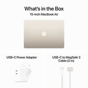 Apple MacBook Air 15-inch (2024) - M3 with 8-core CPU / 8GB RAM / 256GB SSD / 10-core GPU / macOS Sonoma / English Keyboard / Starlight / Middle East Version