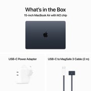 Apple MacBook Air 15-inch (2023) - Apple M2 Chip / 8GB RAM / 256GB SSD / 8-core CPU / 10-core GPU / macOS Ventura / English & Arabic Keyboard / Midnight / Middle East Version - [MQKW3AB/A]