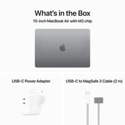 Apple MacBook Air 15-inch (2023) - Apple M2 Chip / 8GB RAM / 512GB SSD / 8-core CPU / 10-core GPU / macOS Ventura / English & Arabic Keyboard / Space Grey / Middle East Version - [MQKQ3AB/A]