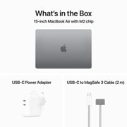 Apple MacBook Air 15-inch (2023) - Apple M2 Chip / 8GB RAM / 512GB SSD / 8-core CPU / 10-core GPU / macOS Ventura / English Keyboard / Space Grey / Middle East Version - [MQKQ3ZS/A]