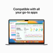 Apple MacBook Air 15-inch (2023) - Apple M2 Chip / 8GB RAM / 512GB SSD / 8-core CPU / 10-core GPU / macOS Ventura / English & Arabic Keyboard / Space Grey / Middle East Version - [MQKQ3AB/A]