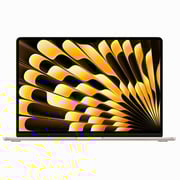 Apple MacBook Air 15-inch (2023) - Apple M2 Chip / 8GB RAM / 256GB SSD / 8-core CPU / 10-core GPU / macOS Ventura / English Keyboard / Starlight / Middle East Version - [MQKU3ZS/A]