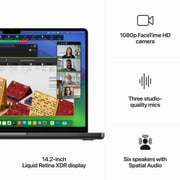 Apple MacBook Pro 14-inch (2023) - M3 Pro with 11-core CPU / 18GB RAM / 512GB SSD / 14-core GPU / macOS Sonoma / English & Arabic Keyboard / Space Black / Middle East Version