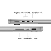 Apple MacBook Pro 14-inch (2024) – M4 Pro with 12-core CPU / 24GB RAM / 512GB SSD / 16-core GPU / macOS Sequoia / English Keyboard / Silver / Middle East Version