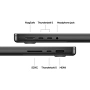 Apple MacBook Pro 14-inch (2024) – M4 Pro with 14-core CPU / 24GB RAM / 1TB SSD / 20-core GPU / macOS Sequoia / English Keyboard / Space Black / Middle East Version