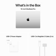 Apple MacBook Pro 16-inch (2023) - M3 Pro with 12-core CPU / 36GB RAM / 512GB SSD / 18-core GPU / macOS Sonoma / English & Arabic Keyboard / Silver / Middle East Version