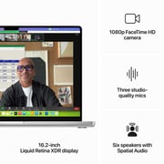 Apple MacBook Pro 16-inch (2023) - M3 Max with 16-core CPU / 48GB RAM / 1TB SSD / 40-core GPU / macOS Sonoma / English & Arabic Keyboard / Silver / Middle East Version Pre-order