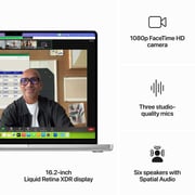 Apple MacBook Pro 16-inch (2023) - M3 Pro with 12-core CPU / 36GB RAM / 512GB SSD / 18-core GPU / macOS Sonoma / English & Arabic Keyboard / Silver / Middle East Version