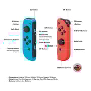 Nintendo Switch V2 32GB Neon Blue/Red Middle East Version + 2 Assorted Games