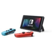Nintendo Switch V2 Neon Blue/Neon Red Gaming Console + New Super Mario Bros U Deluxe + 2 Games