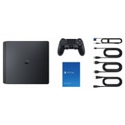 سوني بلاي ستيشن 4 سليم - 500 جيجا بايت - أسود + Horizon Zero Dawn Complete Edition + Uncharted 4 A Thief's End + PSVR Gran Turismo Sport + Fortnite + PS Plus كود 3 أشهر