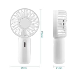 Portable Mini Fan Battery Operated Small Personal Fan White
