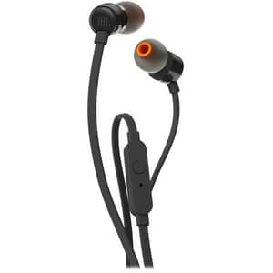 JBL Tune 110 Wired Tangle Free Cable In Ear Headphones - Black