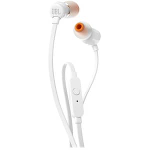 JBL Tune 110 Wired Tangle Free Cable In Ear Headphones - White