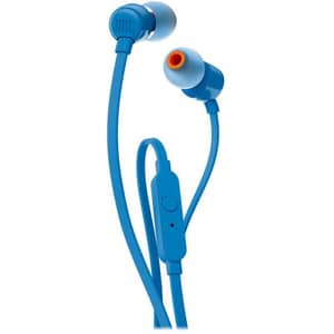 JBL Tune 110 Wired Tangle Free Cable In Ear Headphones - Blue