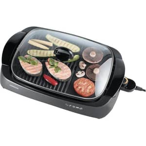 Kenwood Electric Open Flat With Glass Lid Health Grill 1700 Watts, Black, Hg230