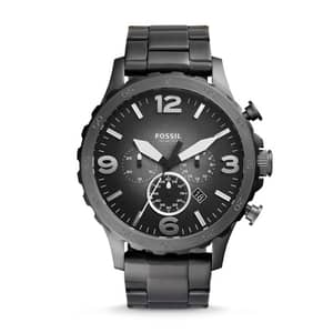 Fossil JR1437 Nate Chronograph Smoke Stainless Steel Watch
