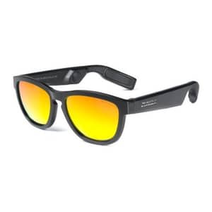 Zungle Viper V2 Bluetooth Audio Sunglasses - Matte Black Wireless Music & Call Enabled Eyewear