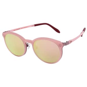 Tara Cheesecake Pink Snap Shades - Matte Pink Frame with Pink Silver Mirror Lenses