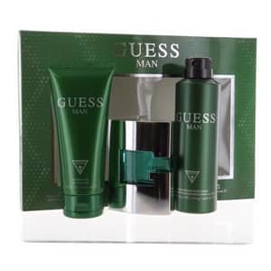 Guess MAN GREEN 3pcs 100ml EDT + Body Spray +Shower Gel 200ml Men Giftset