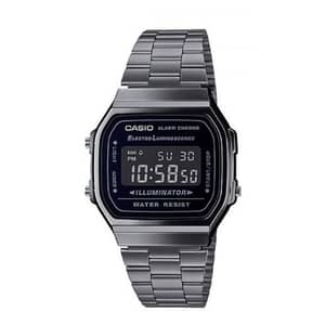 Casio Vintage Grey Stainless Steel Digital Unisex Watch A168WGG-1BDF