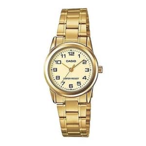 Casio Gold Stainless Steel Women Watch LTP-V001G-9BUDF