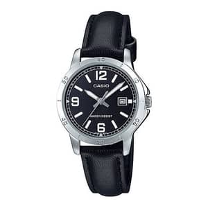Casio Black Leather Women Watch LTP-V004L-1BUDF
