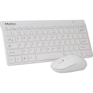 Meetion Wireless Combo Keyboard and Mouse White