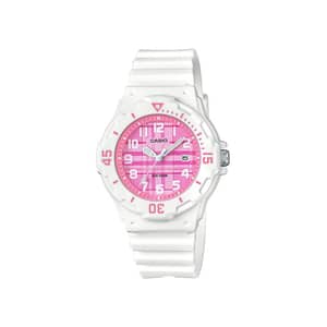 CASIO Women's Analog Pink Dial Watch - LRW-200H-4C