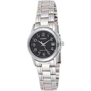 CASIO Women's Analog Black Dial Watch - LTP-V002D-1B