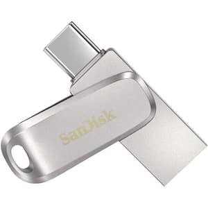 Sandisk Ultra Dual Drive Luxe USB Type-C Flash Drive 64GB Silver SDDDC4-064G-G46