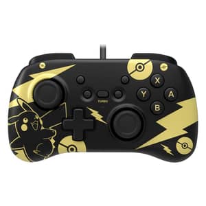 Nintendo Pokemon Pikachu Horipad Mini Wired Controller Black and Gold
